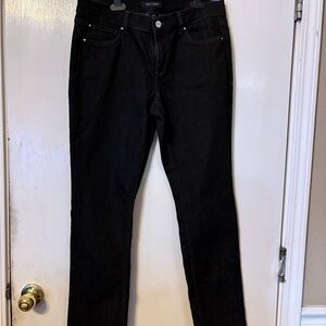 White House Black Market Women's Black  Jeans Sequins Noir Slim Leg 8R